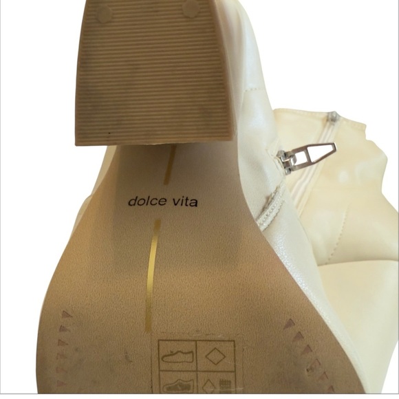 Dolce Vita Nello Womens Faux Leather Pointed Toe Ankle Boots Size 10 - Picture 7 of 7